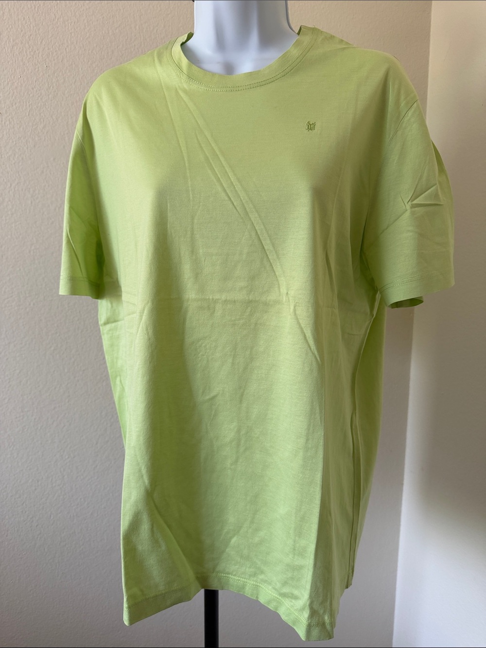 Versace Men's Lime Green Short Sleeve Crew Tee